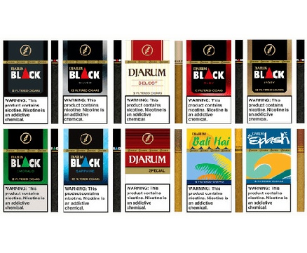 a collection of cigarettes labels